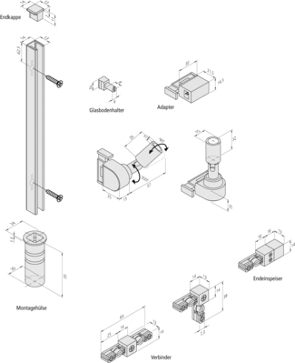 Hera Stromschiene-LED Track 24V sw,300mm 21800010103