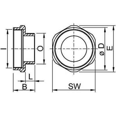 Stahl CMP Adapter M25 - NPT3/4 225053