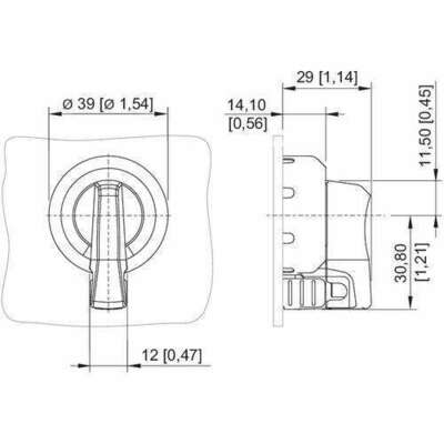 Stahl Drehgriff, klein Gewindeausführung 227359