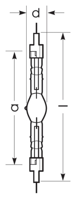 Radium Lampenwerk Halogenmetalldampflampe HRI-TS2000WD/S/DP400
