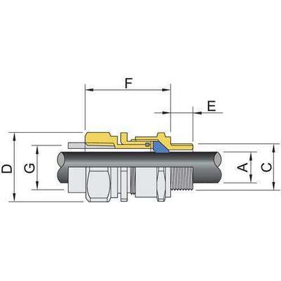 Stahl CMP Kabelverschraubung 6,10 - 11,70 mm 243626