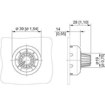 Stahl Drehvorsatz (Poti) Gewindeausführung 244641