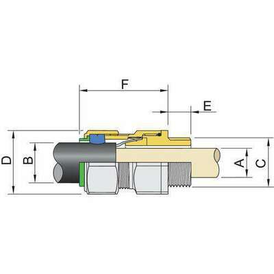 Stahl CMP Kabelverschraubung 6,10 - 13,10 mm 246472