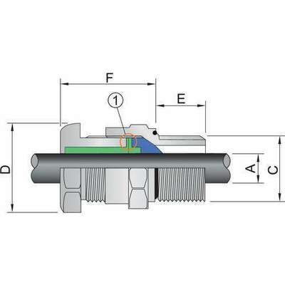 Stahl CMP Kabelverschraubung 6,50 - 14 mm 254295