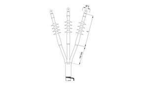 Cellpack Freiluftendverschluss 3-Leiter 12kV CHE-3F A 12kV150-400