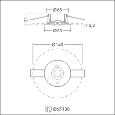 THORNeco Notlicht-Downlight IRIS ANTIP #96635650