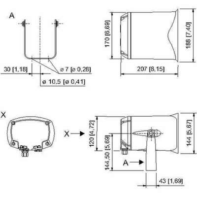 Stahl akustisches Signalgerät Lautsprecher 8494/C-S-EN-ST-12-00