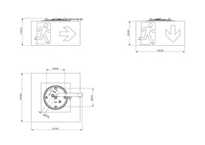 RP-Technik Rettungszeichenleuchte 3h, Wireless WHGD413WL