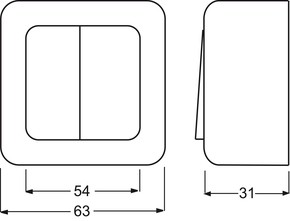 Busch-Jaeger Serienschalter AP 2601/5 AP