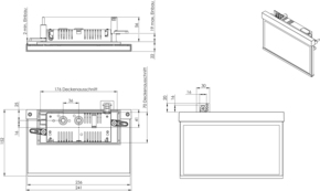 RP-Technik Rettungszeichenleuchte EB 3h, WL, anthr. AMR403WL-AZ