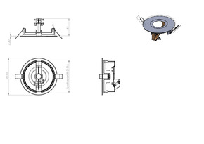 RP-Technik Einbaurahmen schwarz ILDE-SW