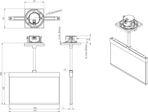 RP-Technik LED-Rettungszeichenleuchte EB 3h, SC, anthr. AMEP403SC-AZ