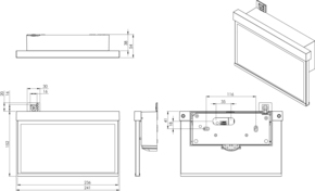 RP-Technik LED-Rettungszeichenleuchte EB 1h, SC, anthr. AMW401SC-AZ