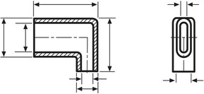 HellermannTyton Winkeltülle HV4821-PVC-NA-N1