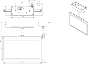 RP-Technik LED-Rettungszeichenleuchte EB 1h, SC, anthr. AXDP401SC-AZ