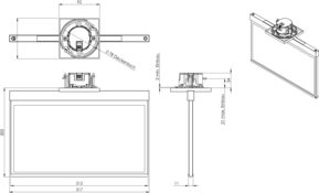 RP-Technik LED-Rettungszeichenleuchte EB 1h, SC, anthr. AXE401SC-AZ
