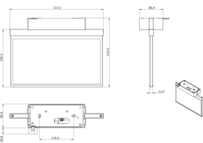 RP-Technik LED-Rettungszeichenleuchte EB 1h, SC GAXD401SC