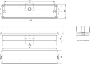 RP-Technik LED-Rettungszeichenleuchte EB 3h, SC KWIW413SC