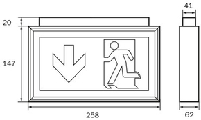 RP-Technik LED-Rettungszeichenleuchte EB 3h, SC LMD413SC