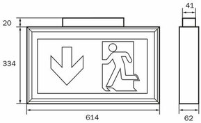 RP-Technik LED-Rettungszeichenleuchte EB 3h, SC LSD413SC