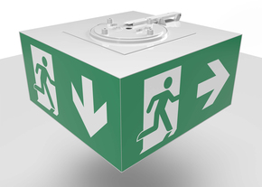 RP-Technik LED-Rettungszeichenleuchte EB 1h, SC WHGD411SC