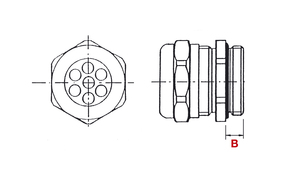 Plica Kabelverschraubung M25 6x5mm PA6/GFKlgr 905351261