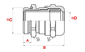 Plica Kabelverschraubung M25 (8-16) INOX 934304025