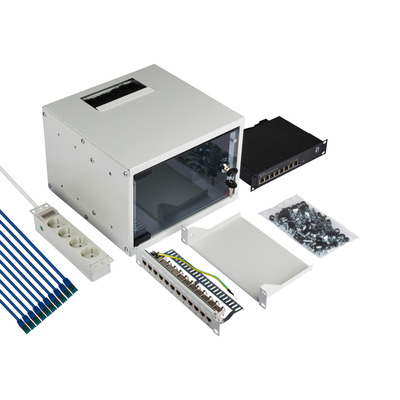 EFB-Elektronik Wandgehäuse Set 10Zoll 4HE WGB-1004GR.30-SET1