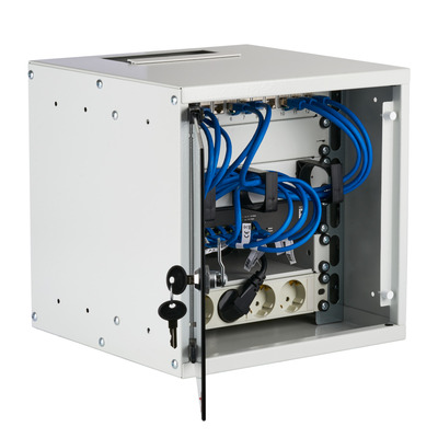 EFB-Elektronik Wandgehäuse Set 10Zoll 6HE WGB-1006GR.30-SET1