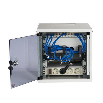 EFB-Elektronik Wandgehäuse Set 10Zoll 6HE WGB-1006GR.30-SET1