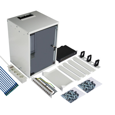 EFB-Elektronik Wandgehäuse Set 10Zoll 9HE WGB-1009GR.30-SET1