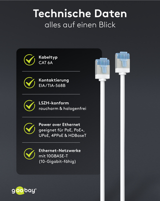 Goobay Patchkabel U/FTP Cat6 Ultraflexibel,slim,w 74336