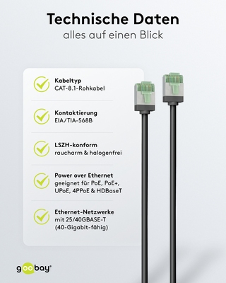 Goobay Patchkabel U/FTP Cat8.1 Ultraflexibel,slim,s 74354