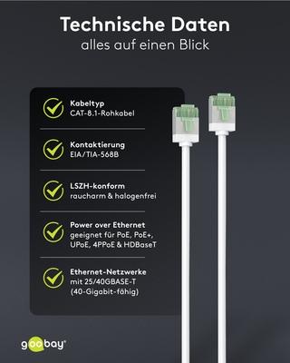 Goobay Patchkabel U/FTP Cat8.1 Ultraflexibel,slim,w 74358