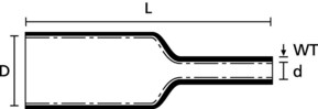 HellermannTyton Schrumpfschlauch mittelwandig,1m TREDUX MA47-12/3