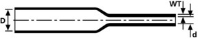 HellermannTyton Schrumpfschlauch mittelwandig,1m TREDUX MA47-19/6