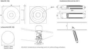 RP-Technik Sicherheitsleuchte EB 8h, Wireless EERL438WL