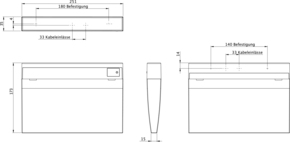 RP-Technik Sicherheitsleuchte EB 3h, Wireless KMMU413WB