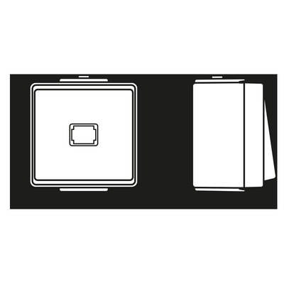 Jung Taster ohne Symbole 2-pol. Wechsler 633-2 W