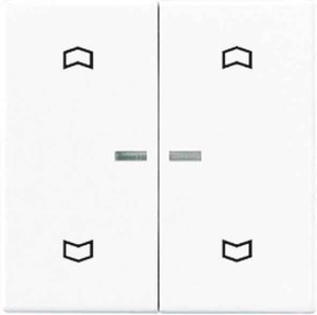 Jung Wippe Symbole aluminium für Taster 2-fach A 595 KO5MP AL