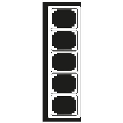 Jung Rahmen 5-fach schwarz waage/senkrecht CDP 585 SW