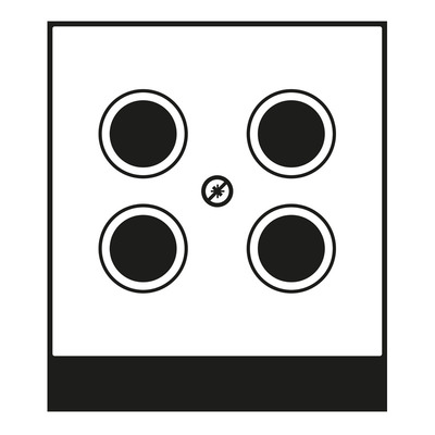 Jung Abdeckung aluminium für 4L-SAT-TV-Dose AL 2990-4 SAT1