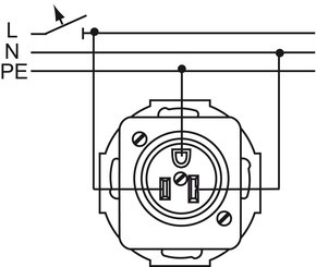 Busch-Jaeger Busch-Nema-Steckdose,15 A 3015 EWN-54