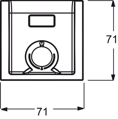 Busch-Jaeger Zentralscheibe elf/ws f. Temp.-Regler 1794 TA-72