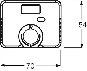 Busch-Jaeger Zentralscheibe palladium Temp.Regl.m.Nachtabs 1795 TA-260