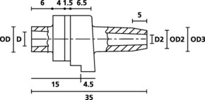 HellermannTyton Schnurschutztülle schwarz H 121-PVC-BK D1