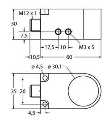 Turck Sensor induktiv BI30RW30DAN6XH1141