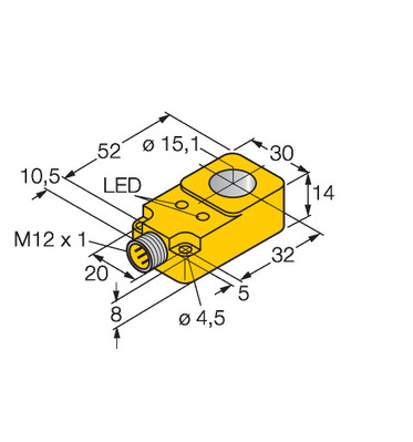 Turck Sensor induktiv BI15RQ14AN6X2H1141