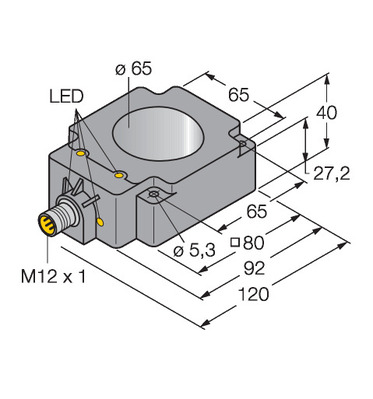 Turck Sensor induktiv BI65RQ80AP6X2H1141