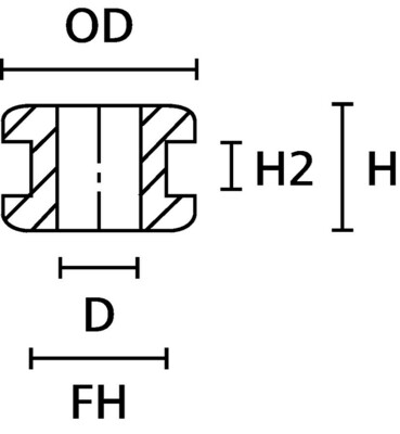 HellermannTyton Durchführungstülle HV1216-PVC-BK-N1